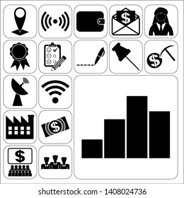 Set of 17 business high quality symbols. Collection. Amazing desing. Vector Illustration.