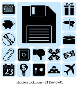 Conjunto de 17 iconos de alta calidad para empresas. Un diseño asombroso. 