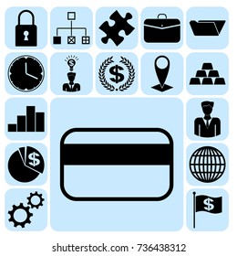 Set of 17 business high quality symbols. Collection. Amazing desing. Vector Illustration.