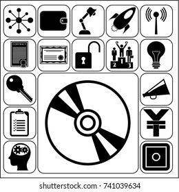 Set of 17 business high quality icons or symbols. Collection. Detailed design. Vector Illustration.