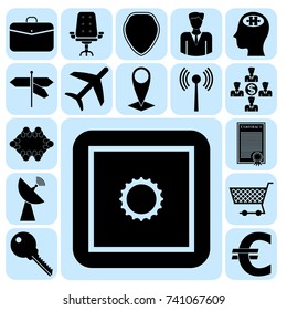 Set of 17 business high quality icons. Collection. Amazing desing. Vector Illustration.