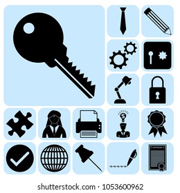 Set of 17 business icons. Collection. Amazing desing. Vector Illustration. Set of 17 business icons. Collection. Amazing desing. Vector Illustration.