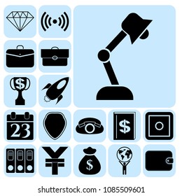 Set of 17 business icons. Collection. Detailed design. Vector Illustration. Set of 17 business icons. Collection. Detailed design. Vector Illustration.