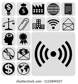 Set of 17 business icons. Collection. Detailed design. Vector Illustration.