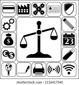 Set of 17 business icons. Collection. Detailed design. Vector Illustration.