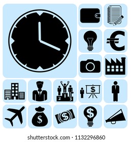 Set of 17 business icons. Collection. Amazing desing. Vector Illustration.