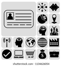 Set of 17 business icons. Collection. Amazing desing. Vector Illustration.