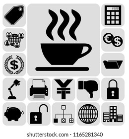 Set of 17 business icons. Collection. Amazing desing. Vector Illustration.
