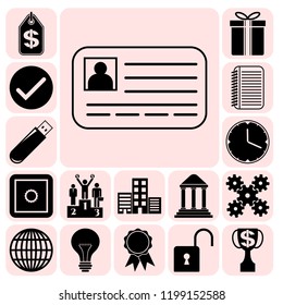 Set of 17 business icons. Collection. Amazing desing. Vector Illustration.