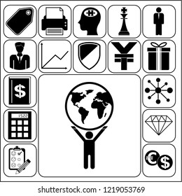 Set of 17 business icons. Collection. Amazing desing. Vector Illustration.
