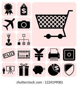 Set of 17 business icons. Collection. Amazing desing. Vector Illustration.