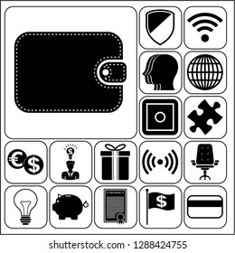 Set of 17 business icons. Collection. Amazing desing. Vector Illustration.