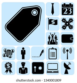 Set of 17 business icons. Collection. Amazing desing. Vector Illustration.
