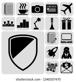 Set of 17 business icons. Collection. Amazing desing. Vector Illustration.