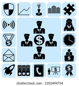 Set of 17 business icons. Collection. Amazing desing. Vector Illustration.