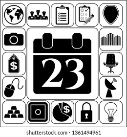 Set of 17 business icons. Collection. Amazing desing. Vector Illustration.