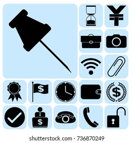 Set of 17 business icons. Collection. Amazing desing. Vector Illustration.
