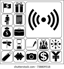Set of 17 business icons. Collection. Amazing desing. Vector Illustration.