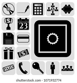  Set of 17 business icons, high quality. Collection. Amazing desing. Vector Illustration.