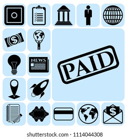  Set of 17 business icons, high quality. Collection. Detailed design. Vector Illustration.