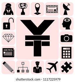 Set of 17 business icons, high quality. Collection. Amazing desing. Vector Illustration.