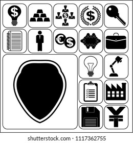 Set of 17 business icons, high quality. Collection. Amazing desing. Vector Illustration.