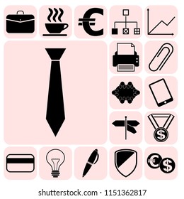 Set of 17 business icons, high quality. Collection. Amazing desing. Vector Illustration.