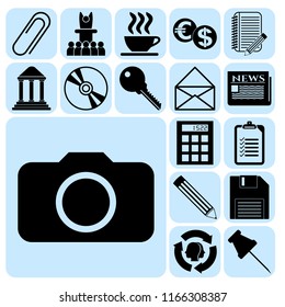 Set of 17 business icons, high quality. Collection. Detailed design. Vector Illustration.