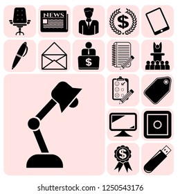 Set of 17 business icons, high quality. Collection. Amazing desing. Vector Illustration.