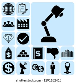 Set of 17 business icons, high quality. Collection. Flat design. Vector Illustration.