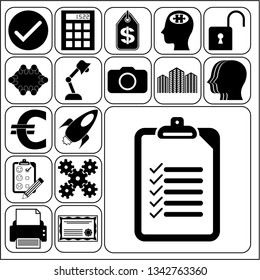 Set of 17 business icons, high quality. Collection. Detailed design. Vector Illustration.