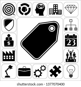 Set of 17 business icons, high quality. Collection. Detailed design. Vector Illustration.