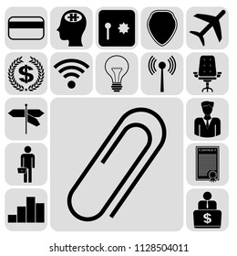 Set of 17 business icons, pictograms, symbols. Collection. Detailed design. Vector Illustration.