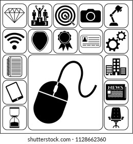 Set of 17 business icons, pictograms, symbols. Collection. Detailed design. Vector Illustration.