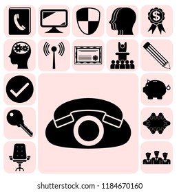 Set of 17 business icons, pictograms, symbols. Collection. Amazing desing. Vector Illustration.