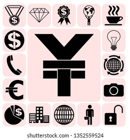 Set of 17 business icons, pictograms, symbols. Collection. Detailed design. Vector Illustration.