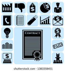 Set of 17 business icons, pictograms, symbols. Collection. Amazing desing. Vector Illustration.