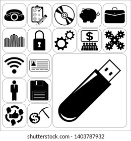 Set of 17 business icons, pictograms, symbols. Collection. Amazing desing. Vector Illustration.