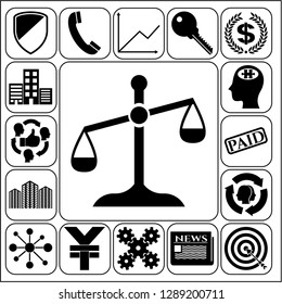 Set of 17 business icons, symbols or pictograms. Collection. Amazing desing. Vector Illustration.