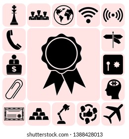 Set of 17 business icons, symbols or pictograms. Collection. Amazing desing. Vector Illustration.