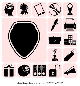 Set of 17 business related icons. Collection. Amazing desing. Vector Illustration.