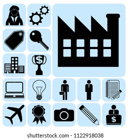 Set of 17 business related icons. Collection. Amazing desing. Vector Illustration.