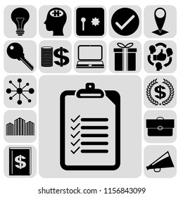 Set of 17 business related icons. Collection. Amazing desing. Vector Illustration.