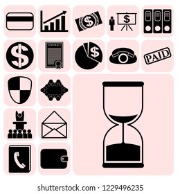 Set of 17 business related icons. Collection. Amazing desing. Vector Illustration.