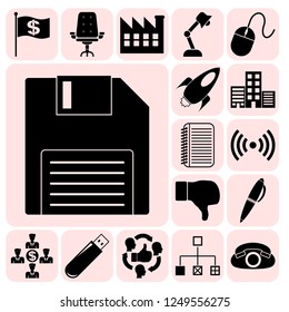 Set of 17 business related icons. Collection. Amazing desing. Vector Illustration.