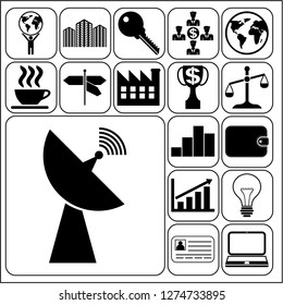 Set of 17 business related icons. Collection. Amazing desing. Vector Illustration.