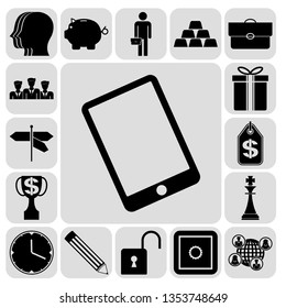 Set of 17 business related icons. Collection. Amazing desing. Vector Illustration.