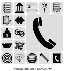 Set of 17 business related icons. Collection. Amazing desing. Vector Illustration.