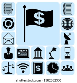 Set of 17 business related icons. Collection. Amazing desing. Vector Illustration.
