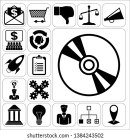 Set of 17 business related icons. Collection. Amazing desing. Vector Illustration.